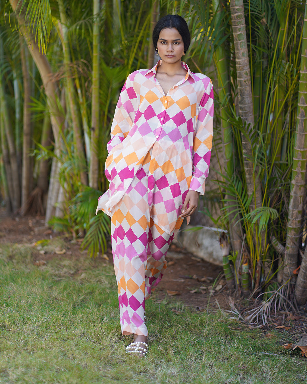 JESSIE SQUARE PINK & ORANGE