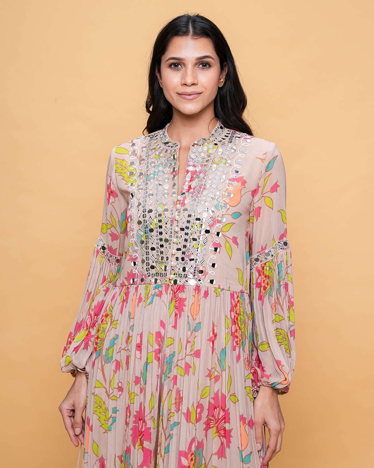 EMMA FLORAL BEIGE