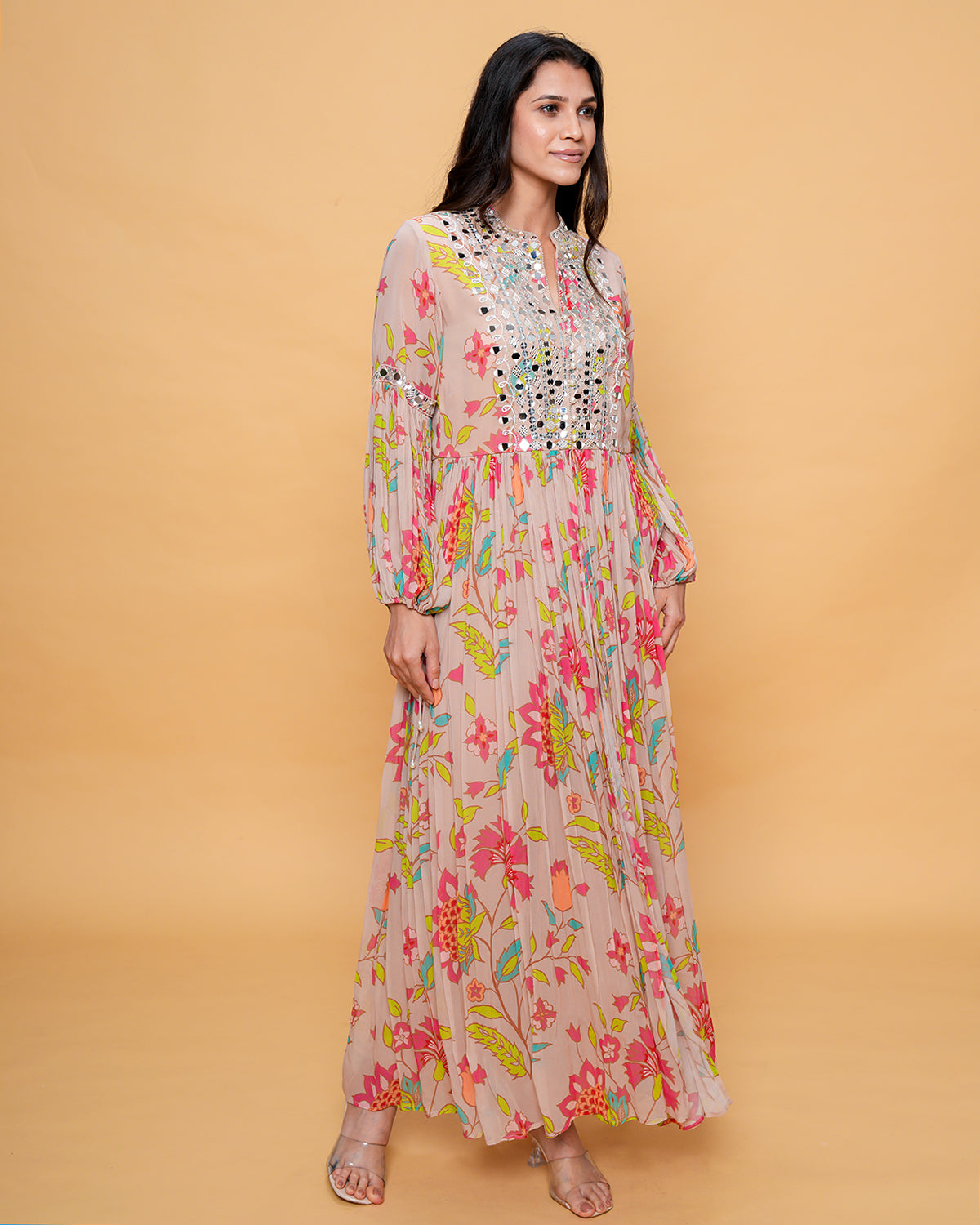 EMMA FLORAL BEIGE