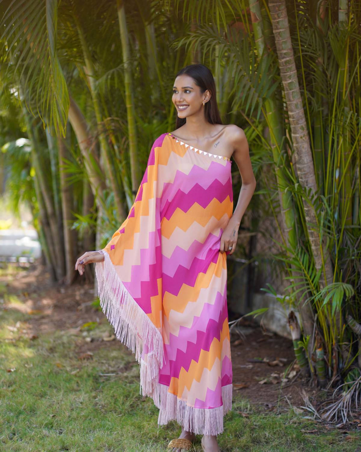 KAI CHEVRON - PINK & ORANGE