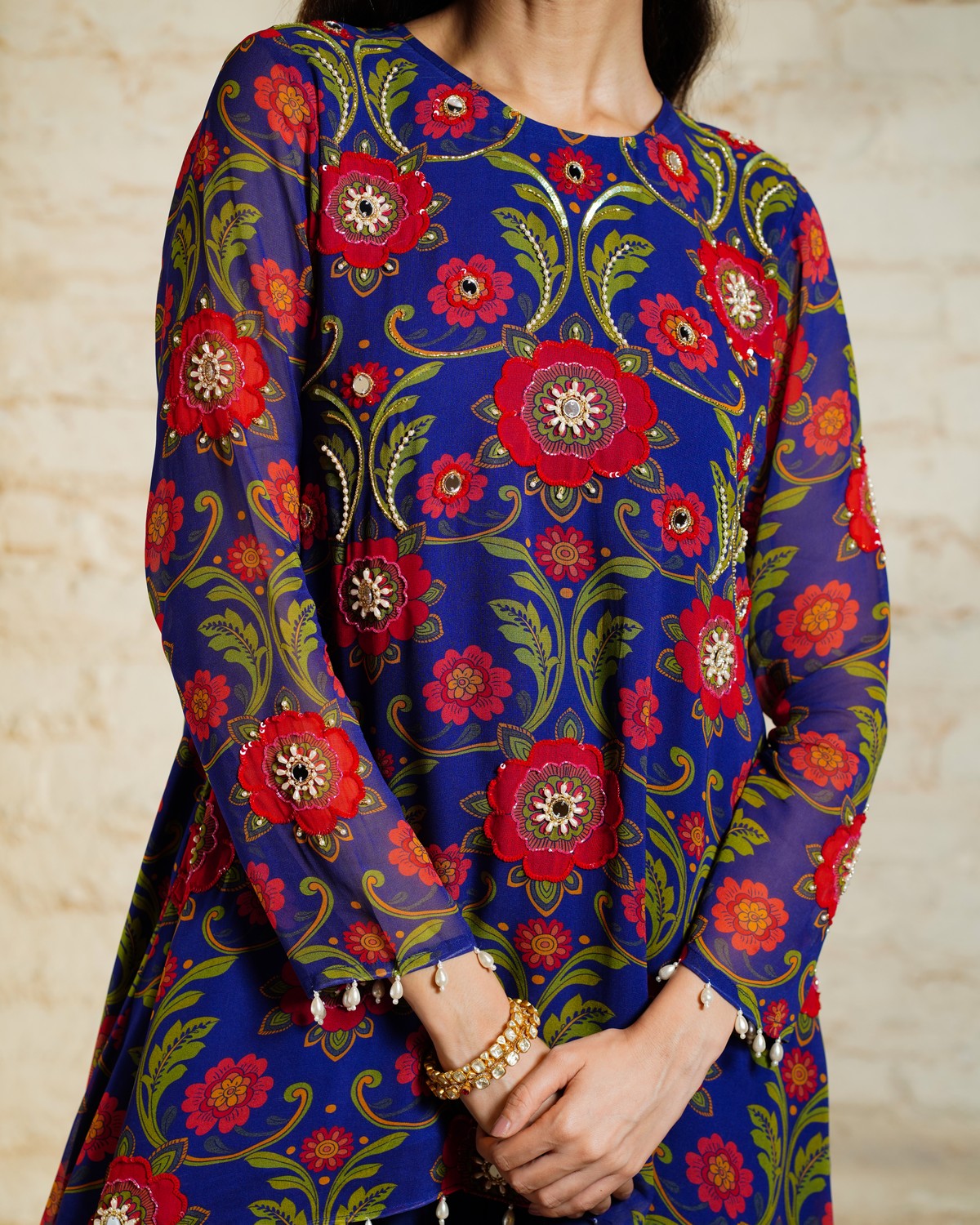 NUSRAT HIGH LOW - BLUE