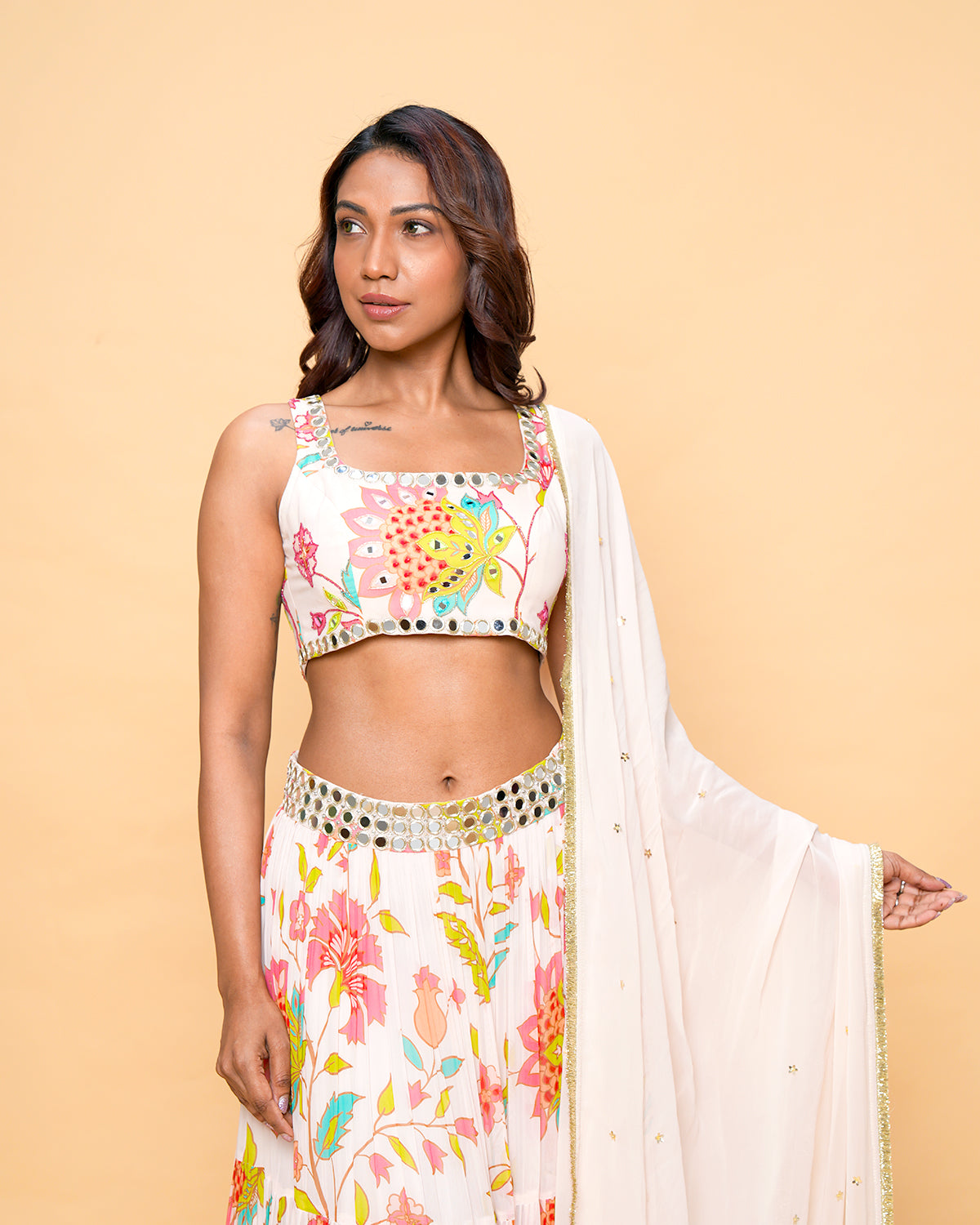RIA FLORAL IVORY (PRINTED)