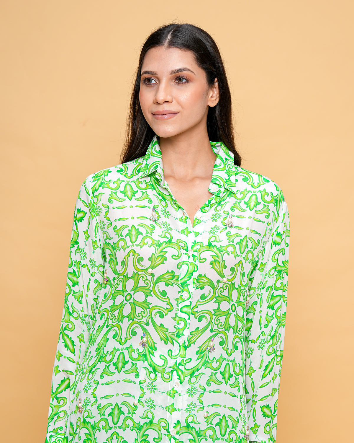 SANIA GREEK GREEN & WHITE