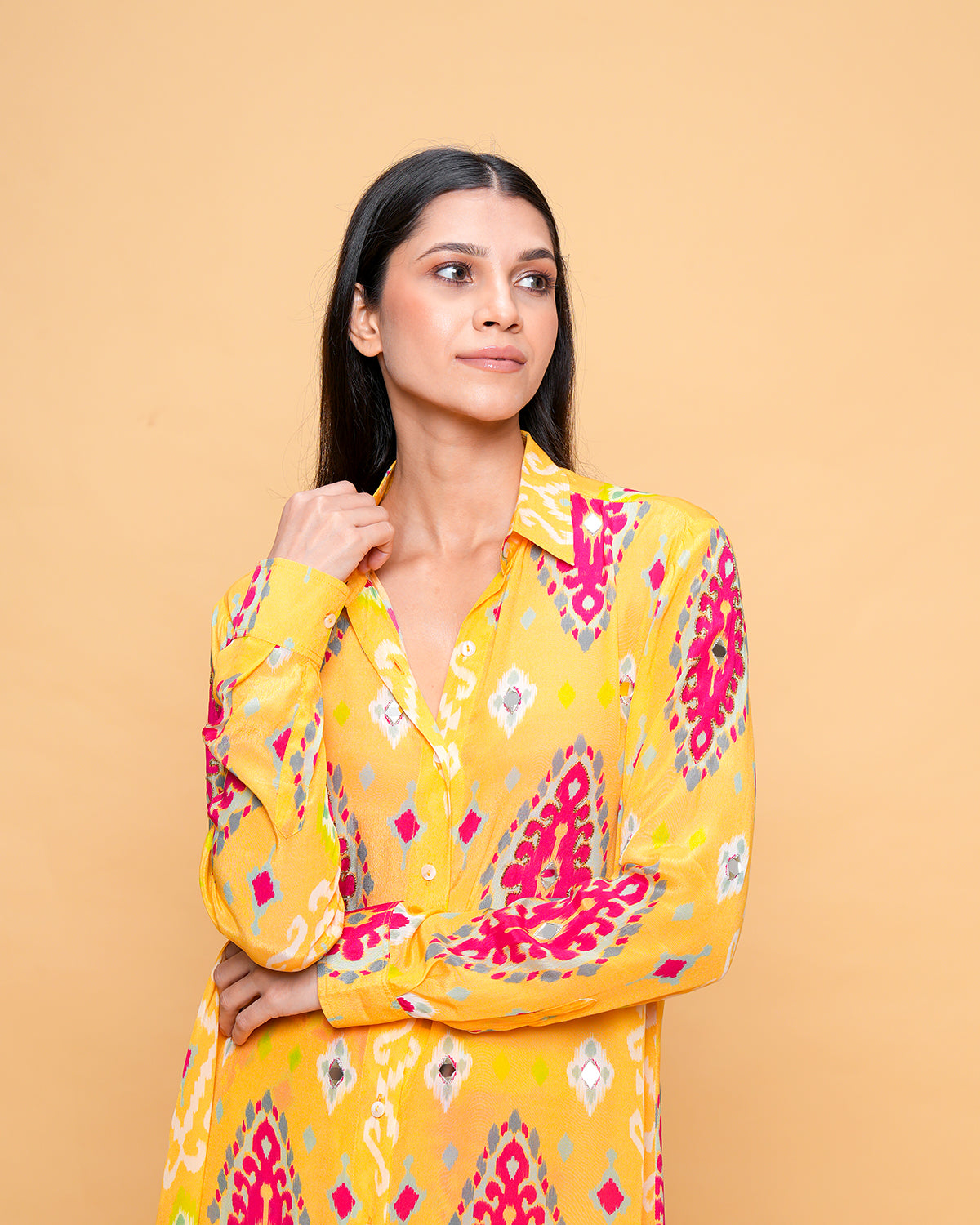 SANIA IKKAT YELLOW