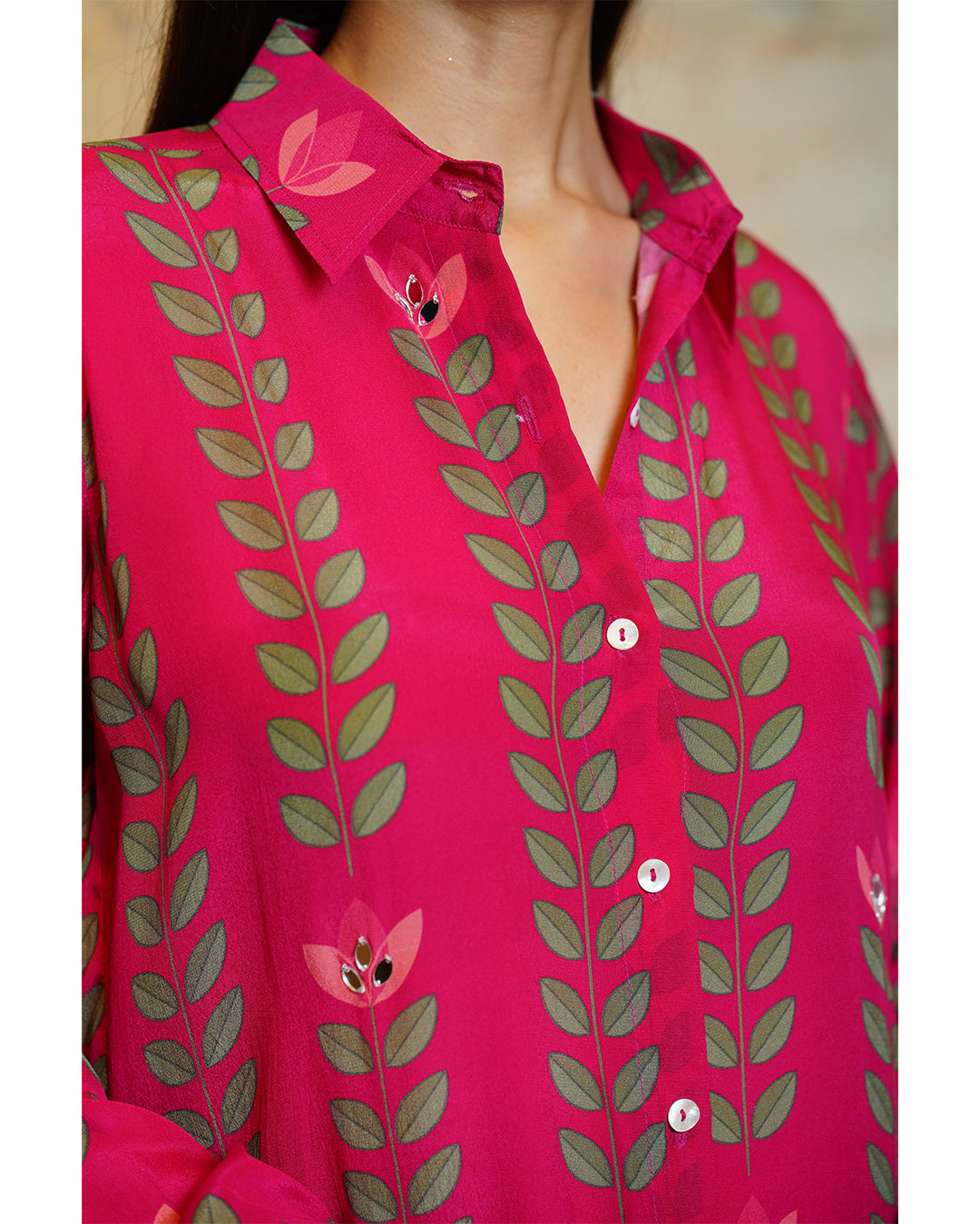 SANIA BIG LEAVES - PINK