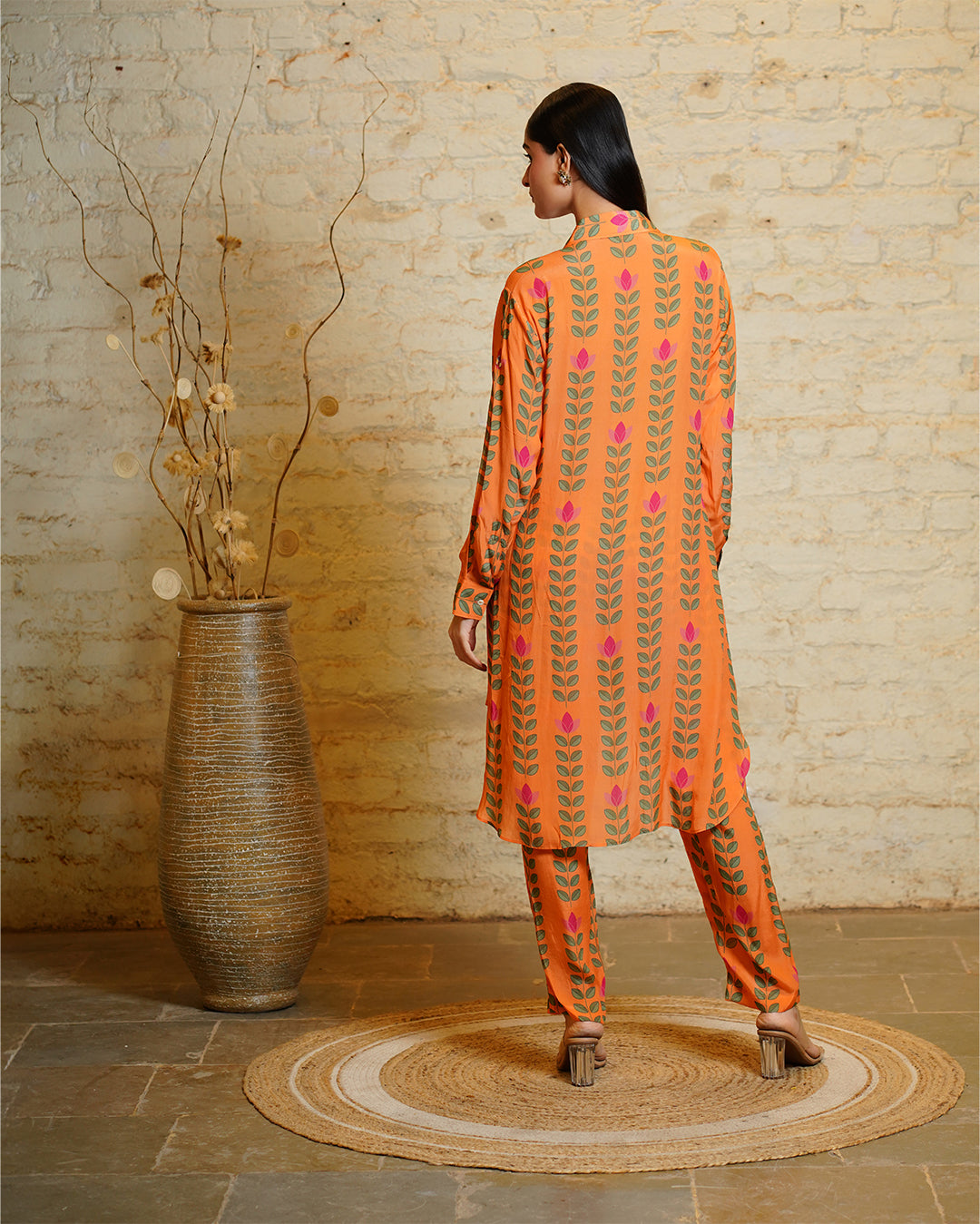 SANIA BIG LEAVES - ORANGE