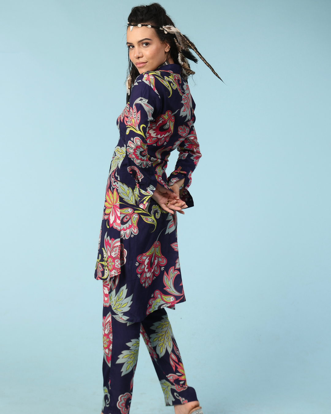 SANIA NEW FLOWER - NAVY BLUE