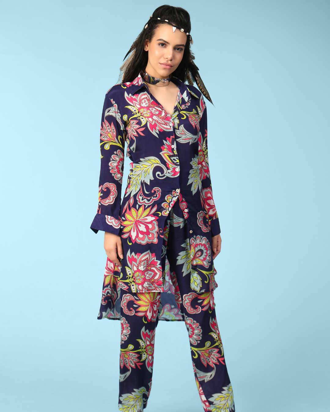 SANIA NEW FLOWER - NAVY BLUE
