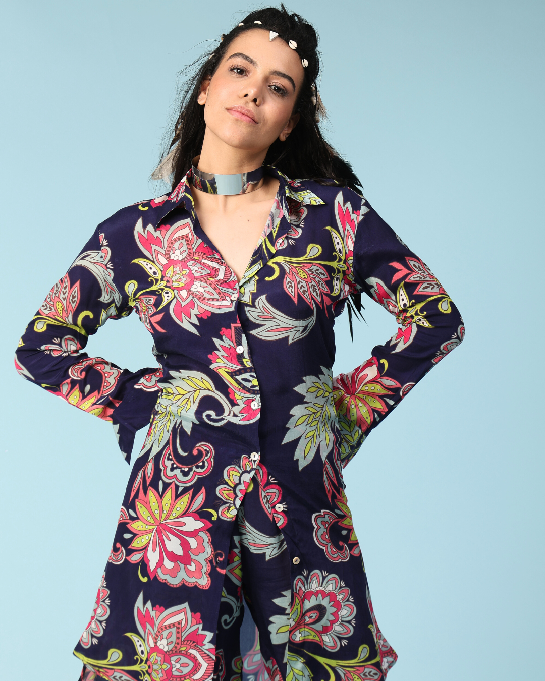SANIA NEW FLOWER - NAVY BLUE