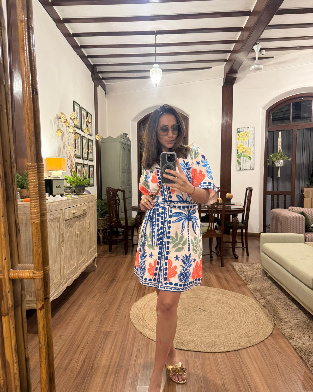 TROPICAL BLOOM COTTON DRESS
