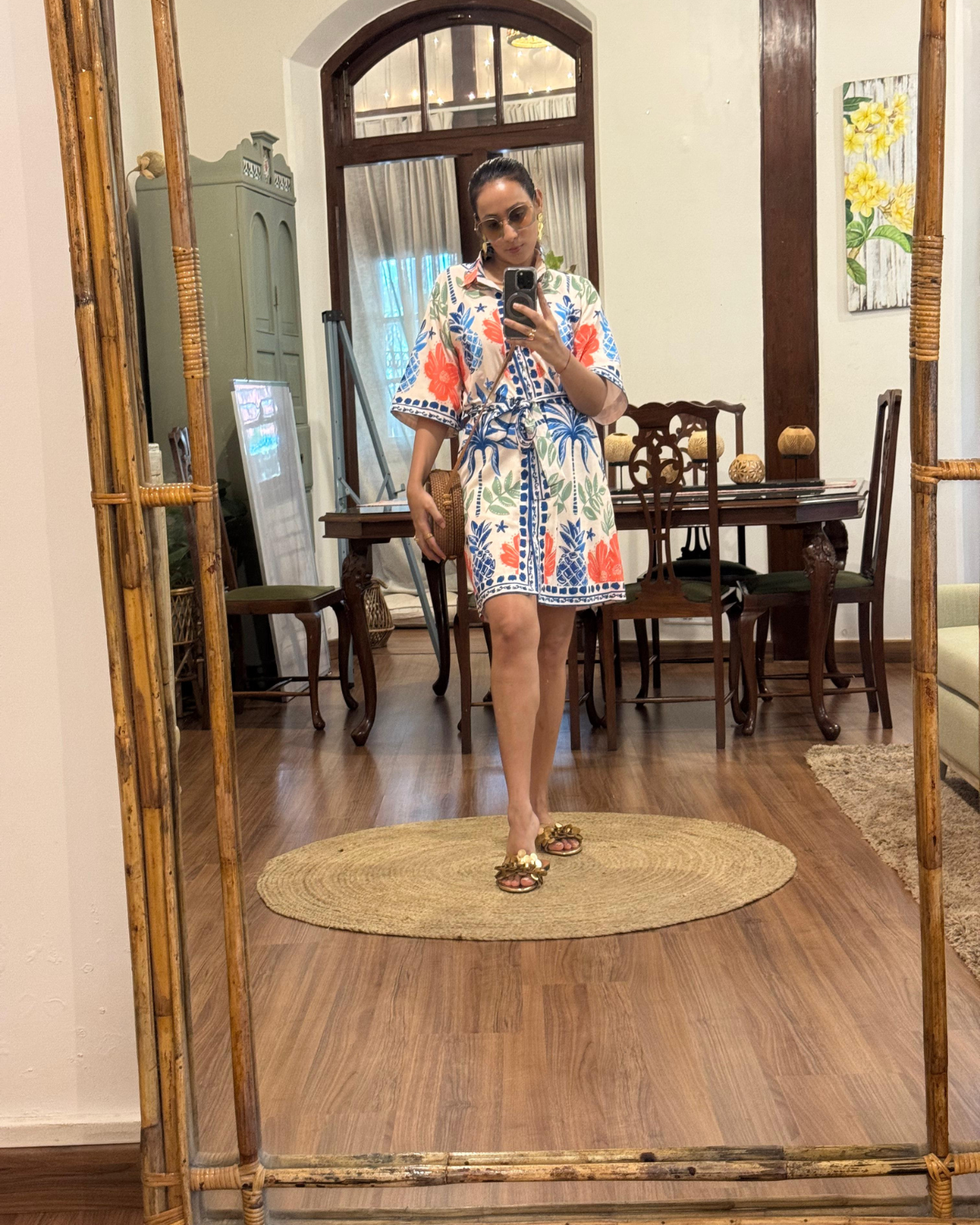 TROPICAL BLOOM COTTON DRESS