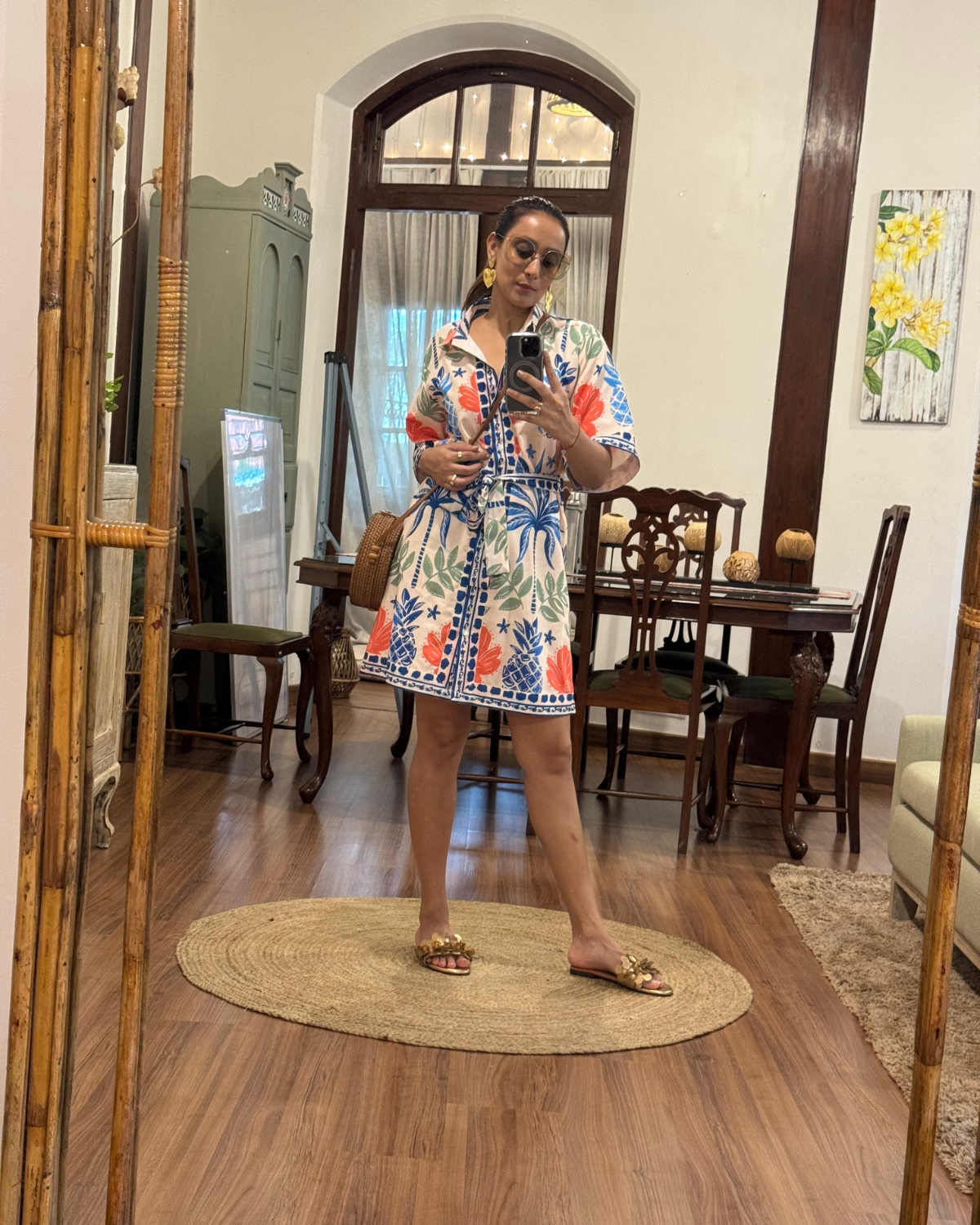 TROPICAL BLOOM COTTON DRESS