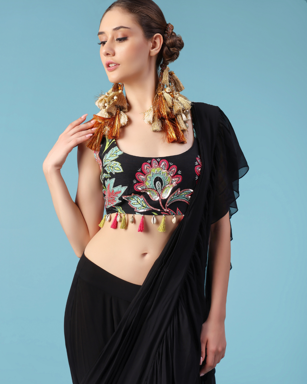 YASHA SAREE BLACK