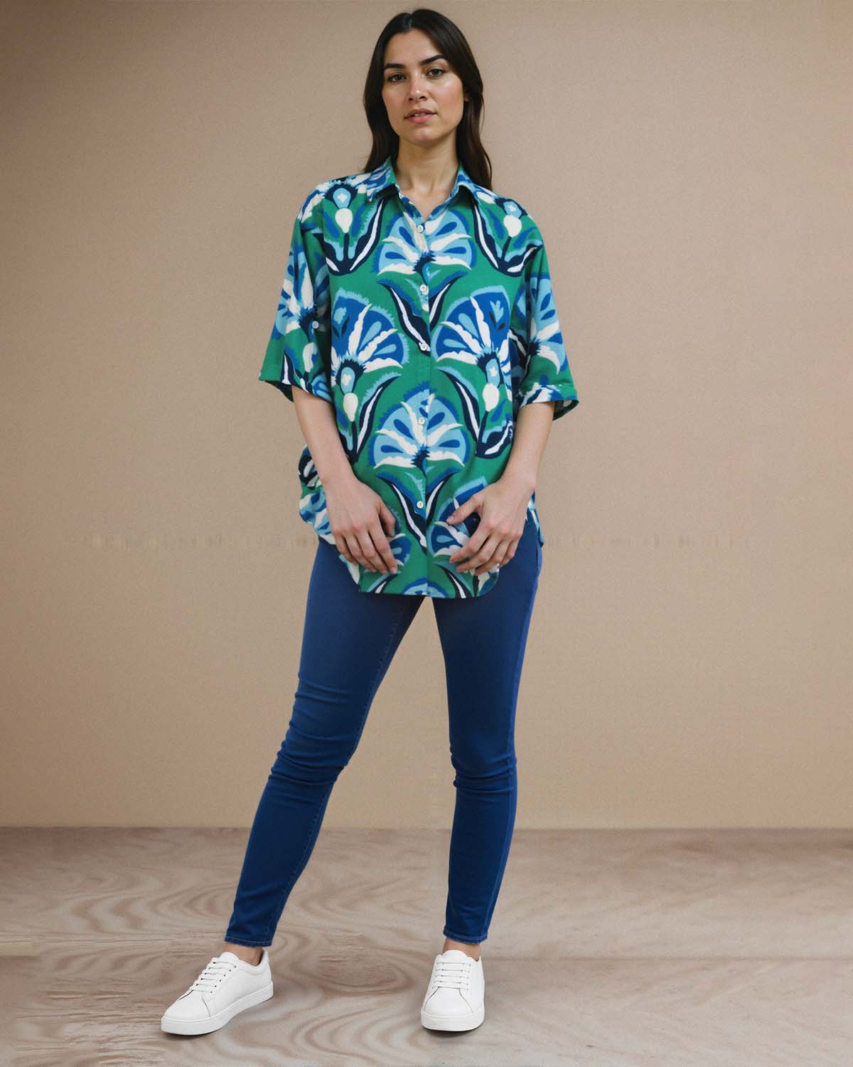 NOOR RELAXED SHIRT (PRINTED)