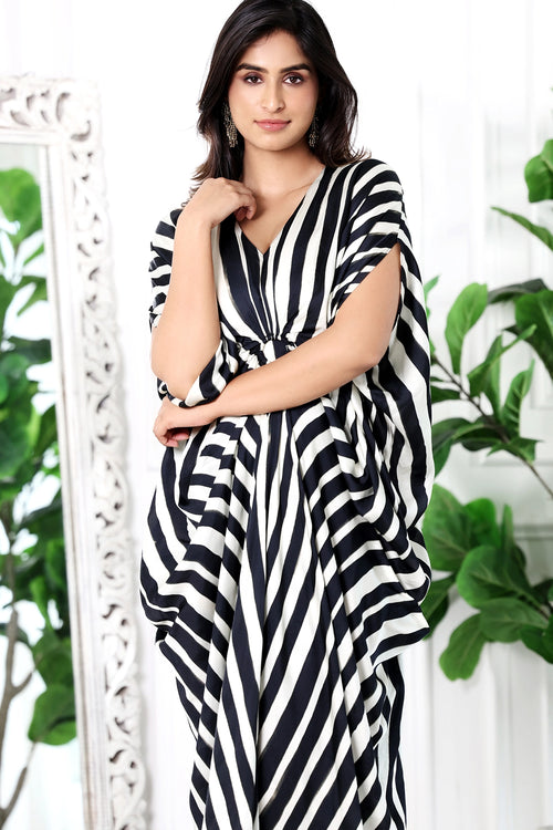 Ruhana Stripes Black And White