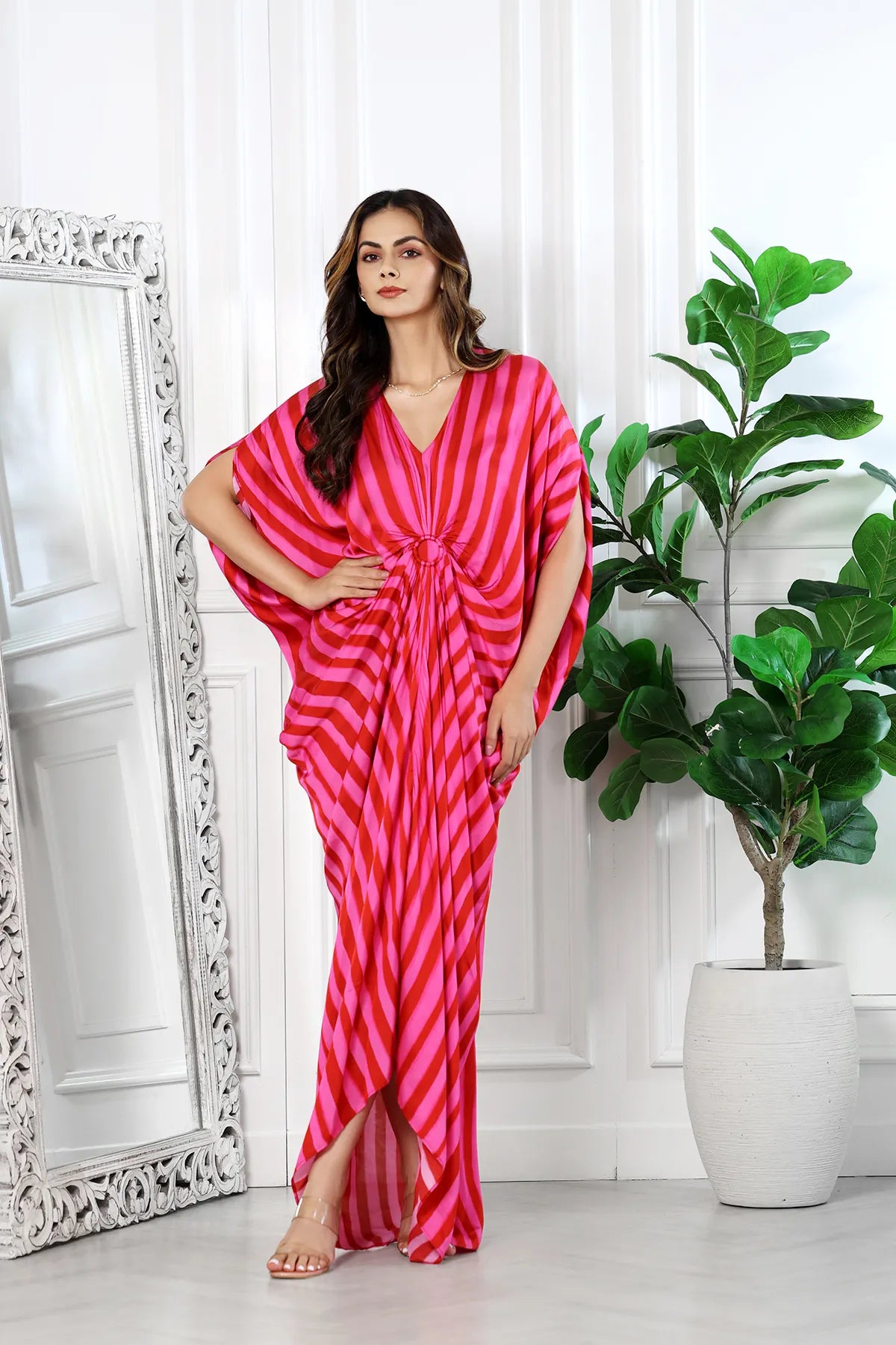 Ruhana Stripes Pink Red