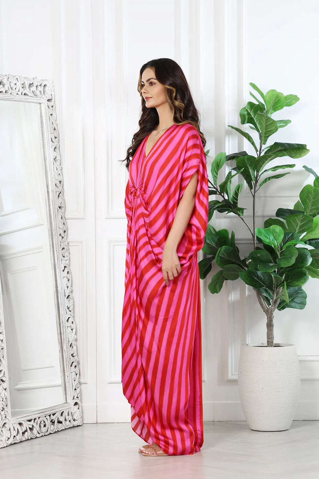 Ruhana Stripes Pink Red