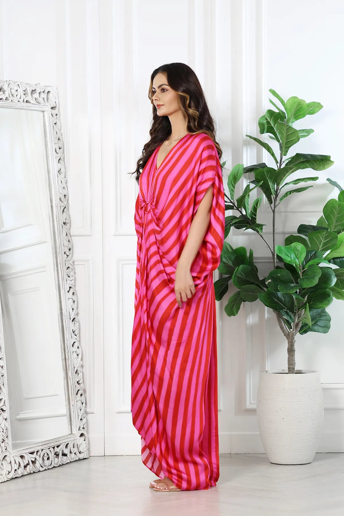 Ruhana Stripes Pink Red