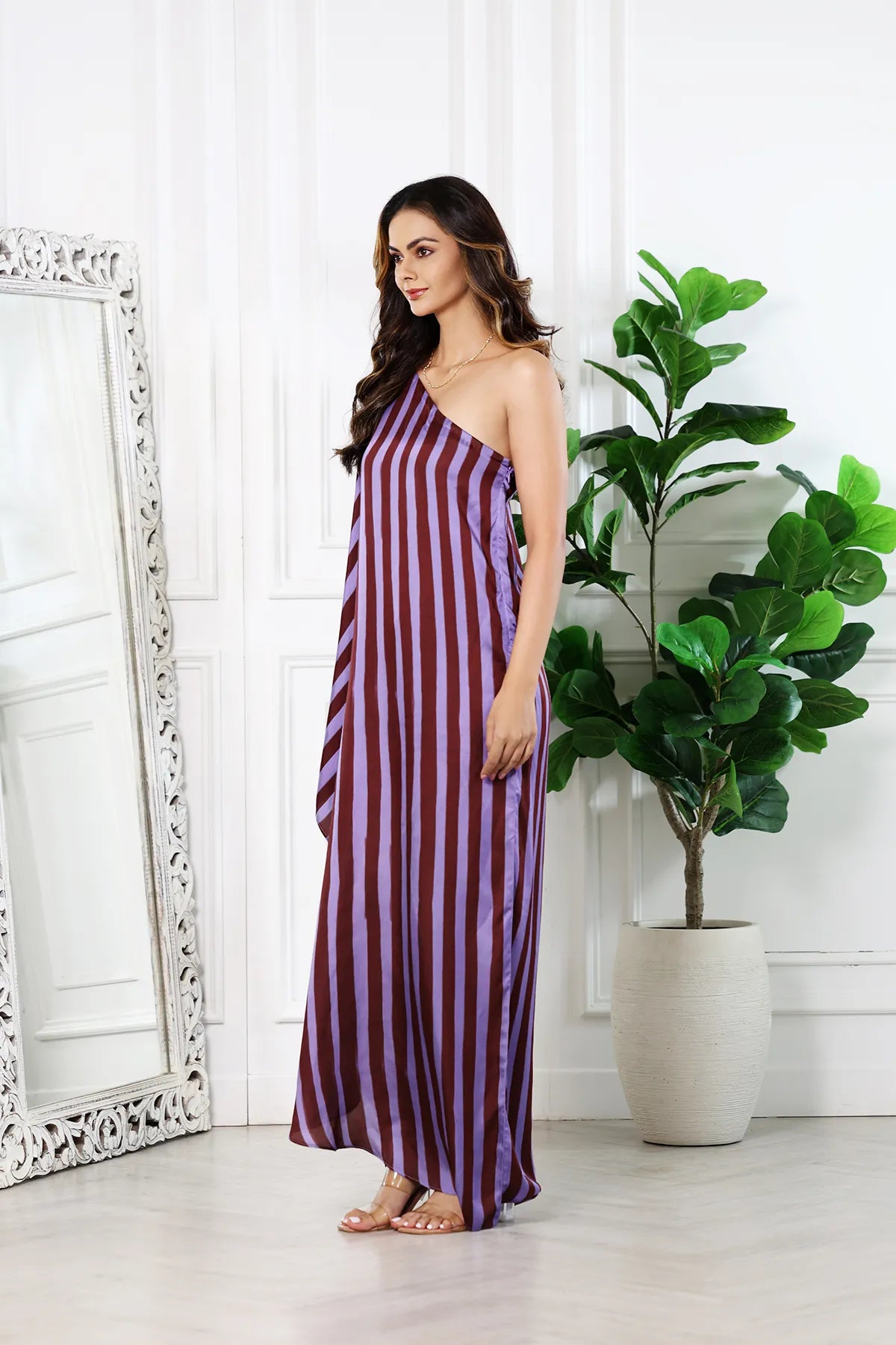 Ishq Stripes Brown And Purple