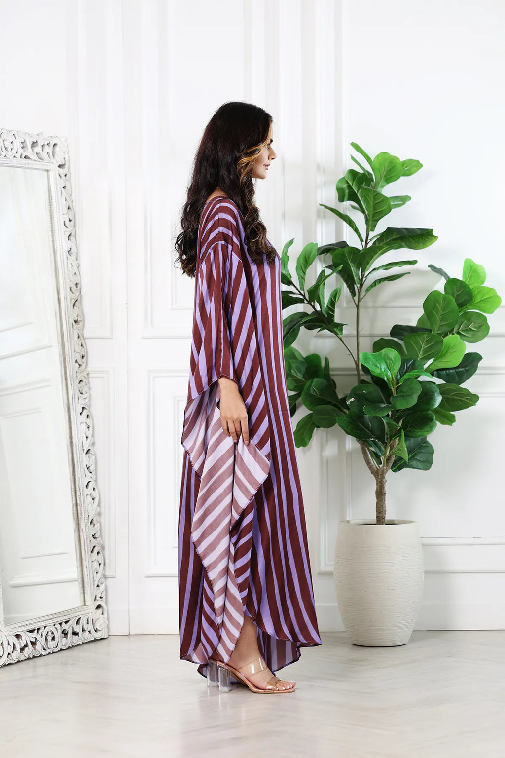 Ishq Stripes Brown And Purple