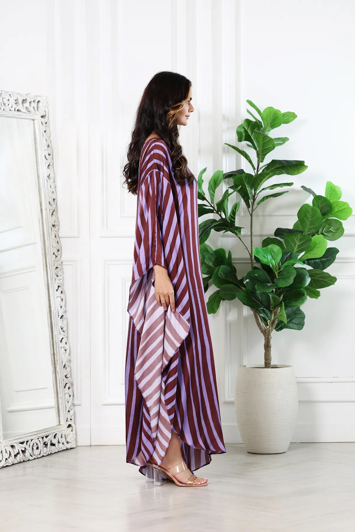 Ishq Stripes Brown And Purple