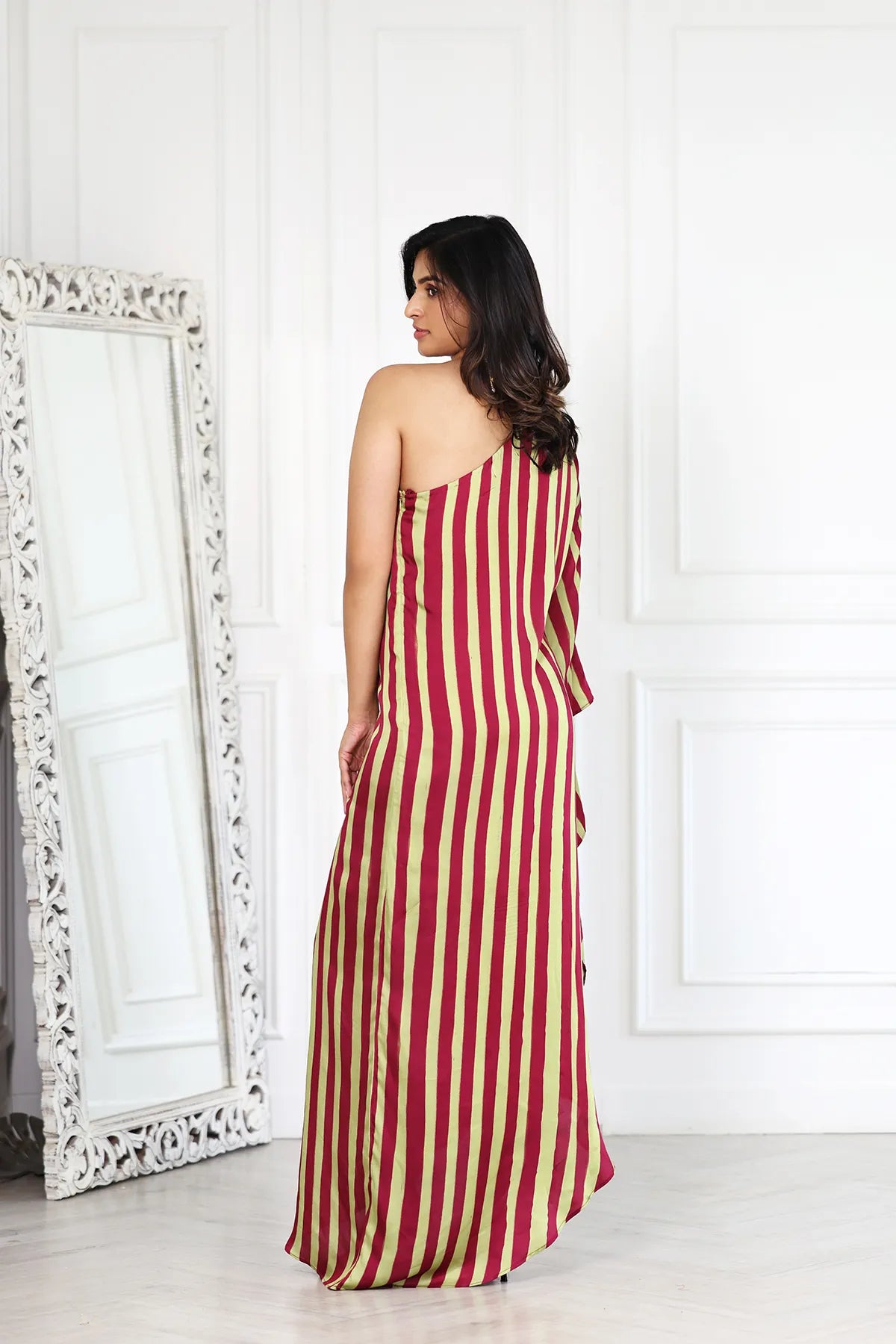 Ishq Stripes Red And Lime