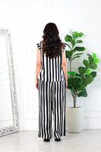 Gigi Black And White Stripes Coord Set