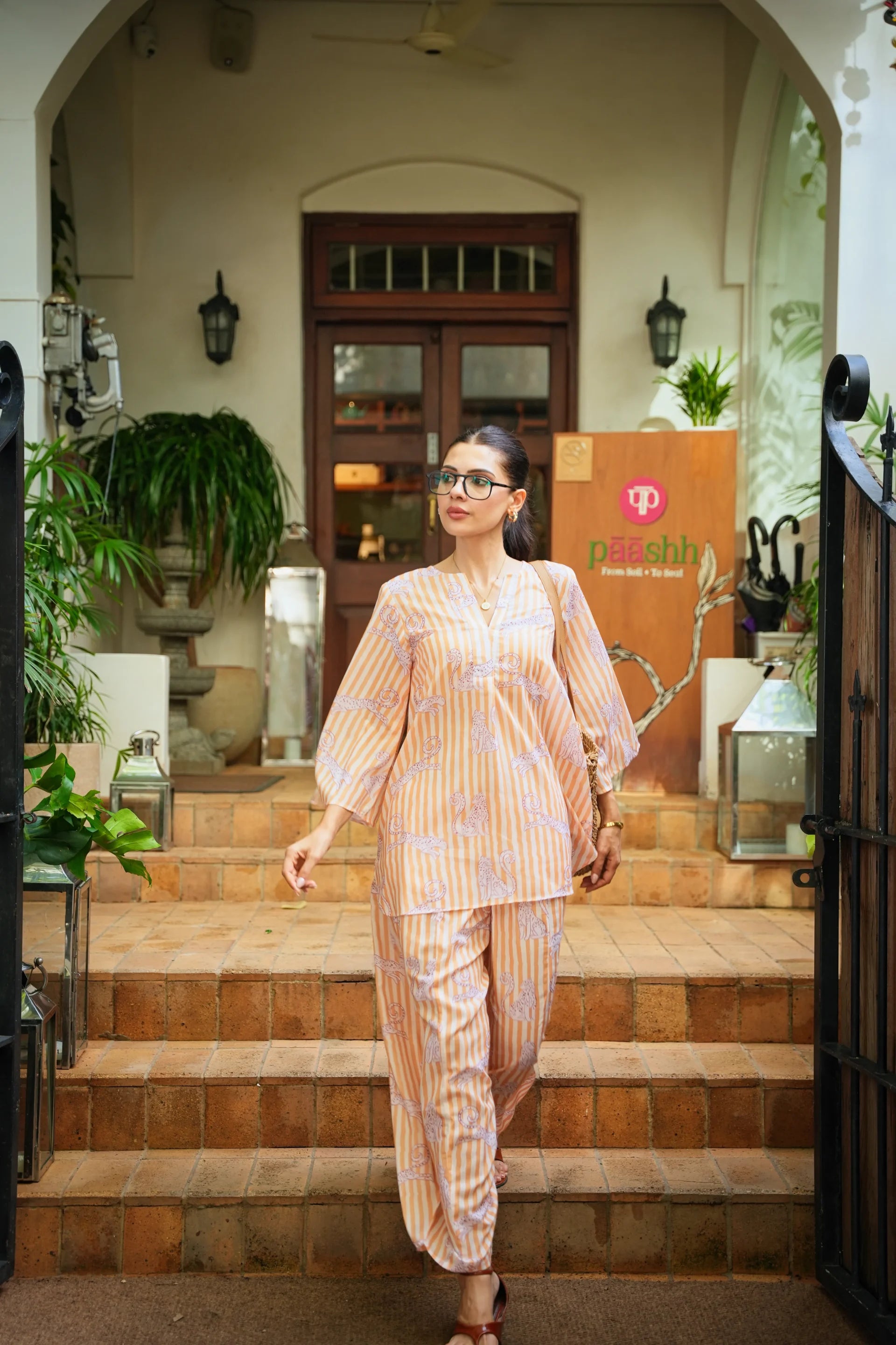 Saira Yellow Printed Cotton Co-Ord Set