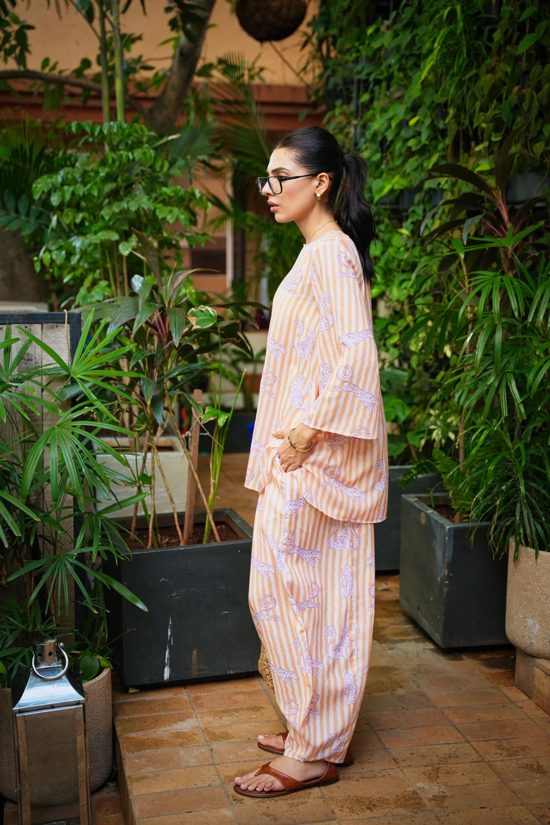 Saira Yellow Printed Cotton Co-Ord Set