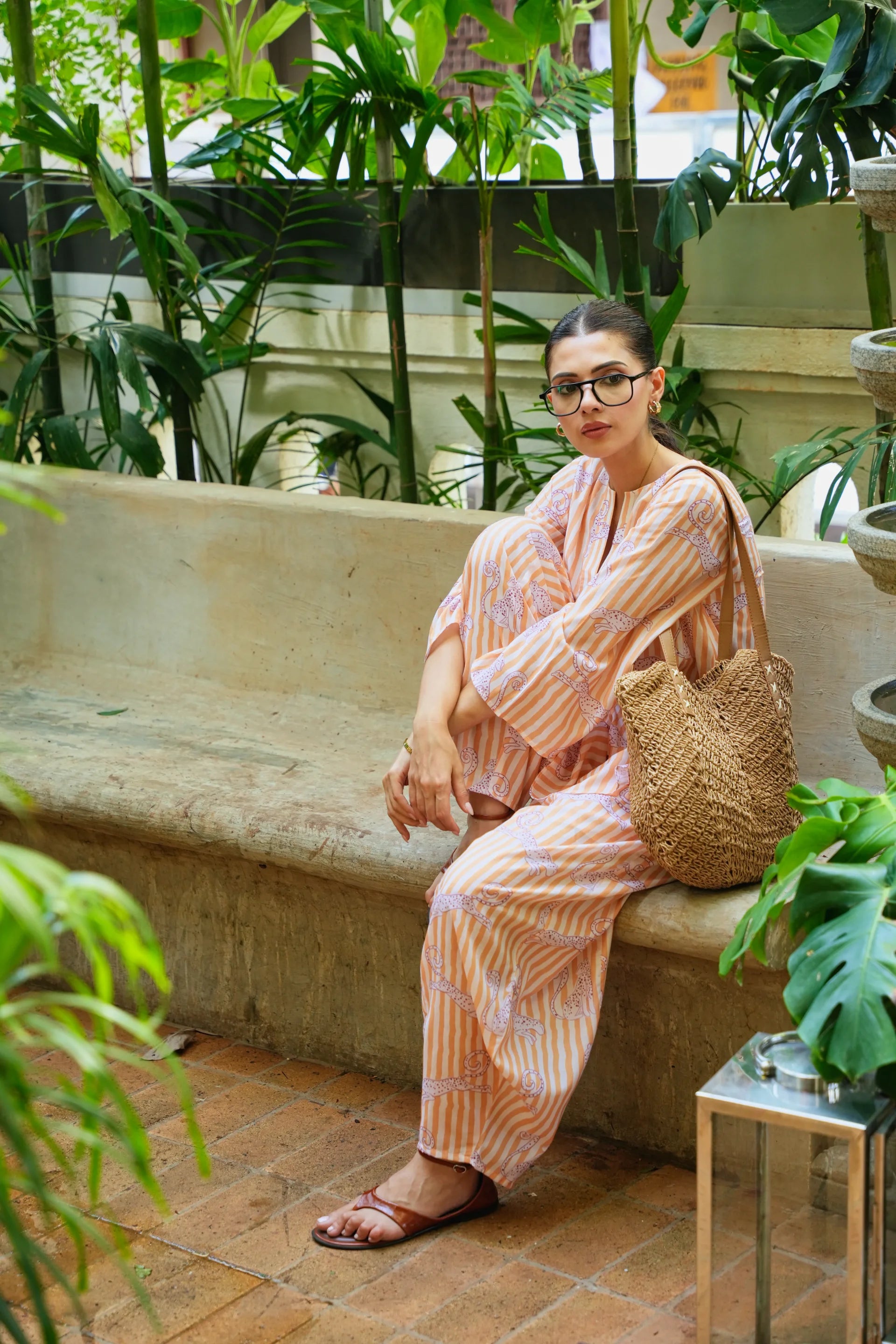 Saira Yellow Printed Cotton Co-Ord Set