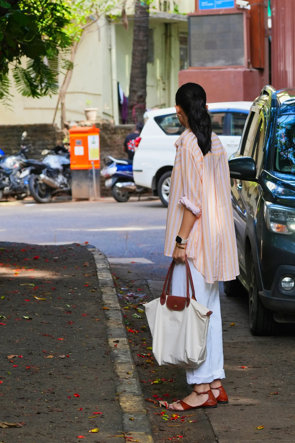 Nyra Yellow Striped Cotton Shirt