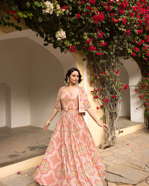 Fariha Seher Rose - Jacket Set