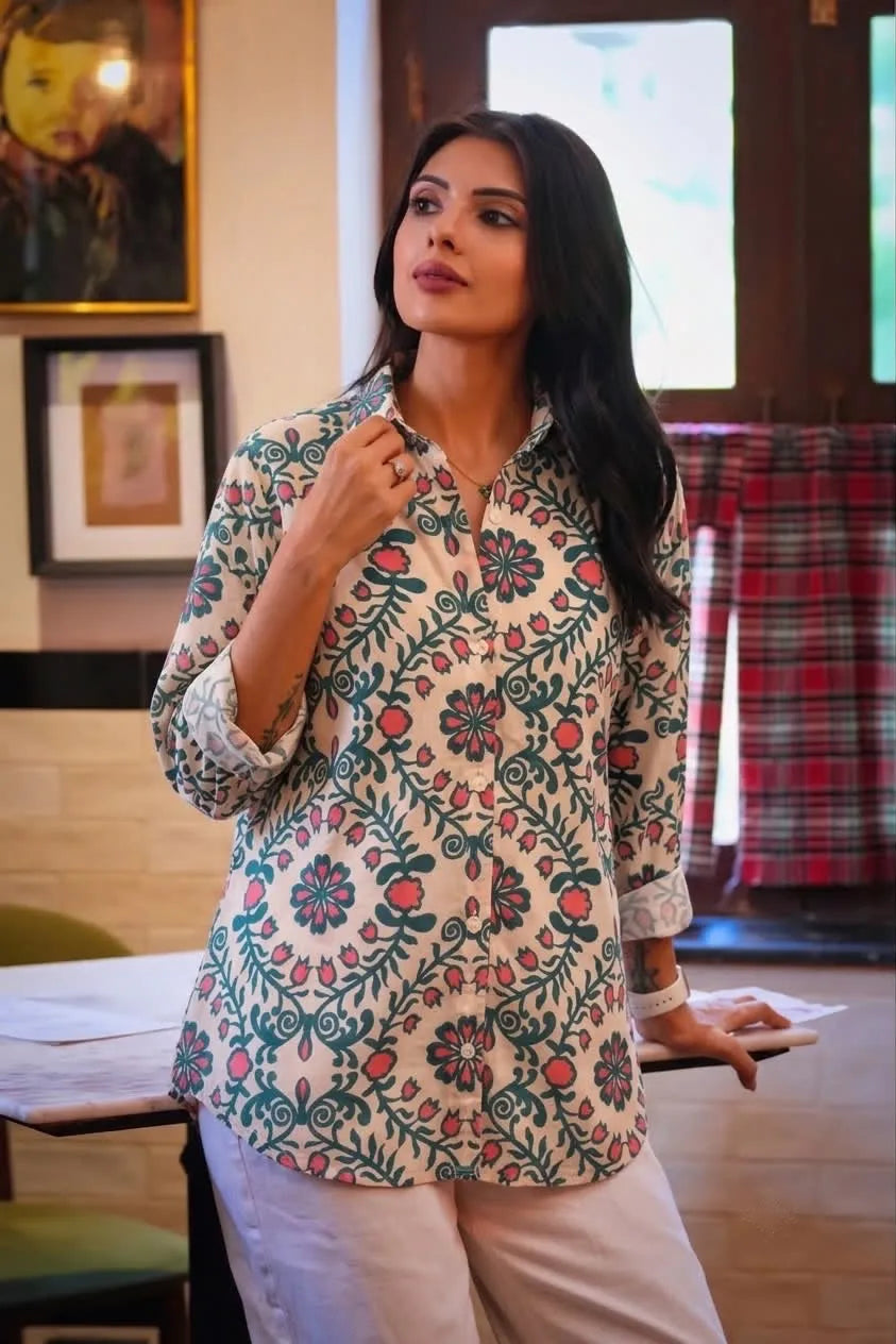Elina Printed Cotton Shirt
