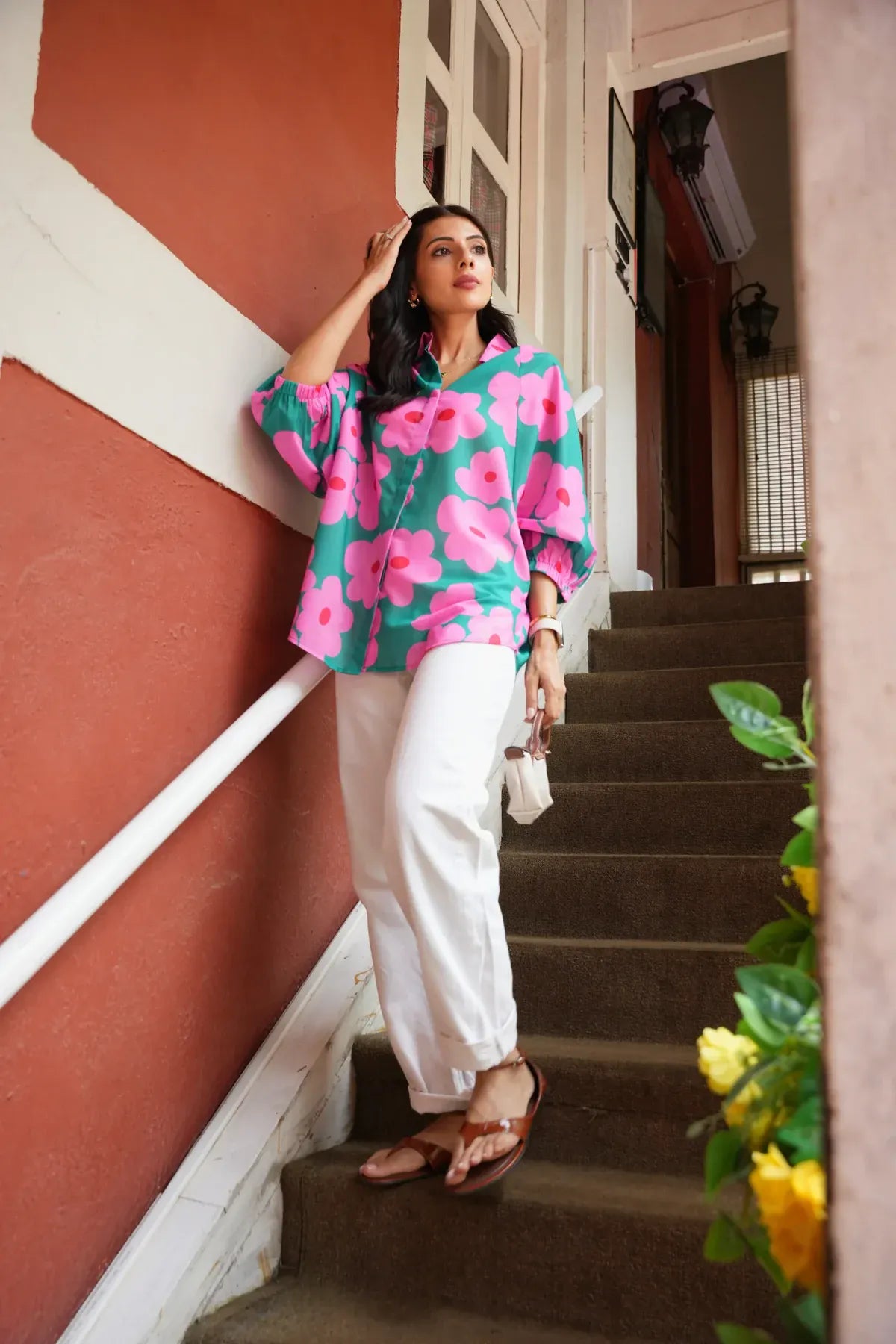 Elara Printed Cotton Shirt
