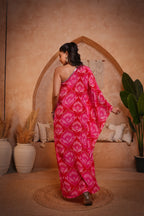 Ishq Red Fan - One Shoulder Kaftan