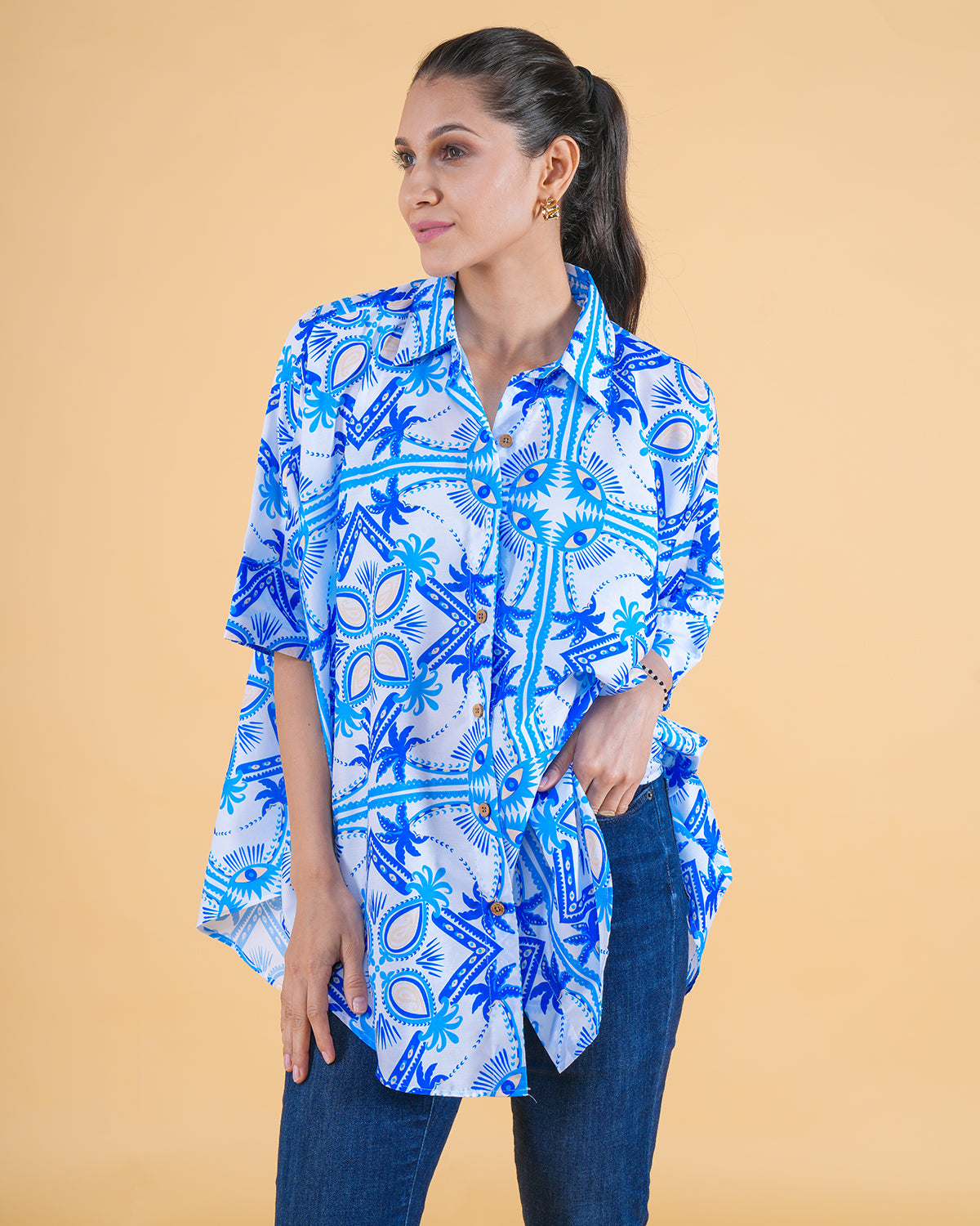 NAIA RELAXED SHIRT (PRINTED)