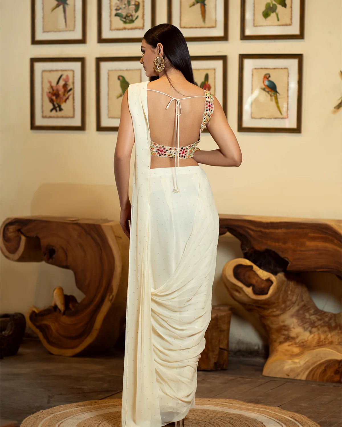 OFF WHITE SAREE - OFF WHITE