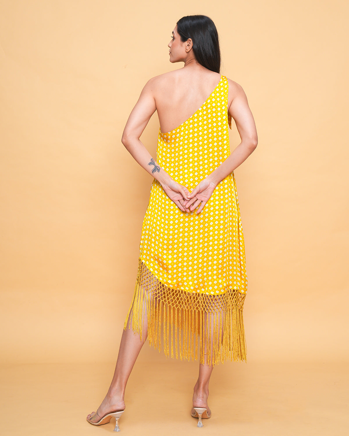 ONE SHOULDER DRESS YELLOW