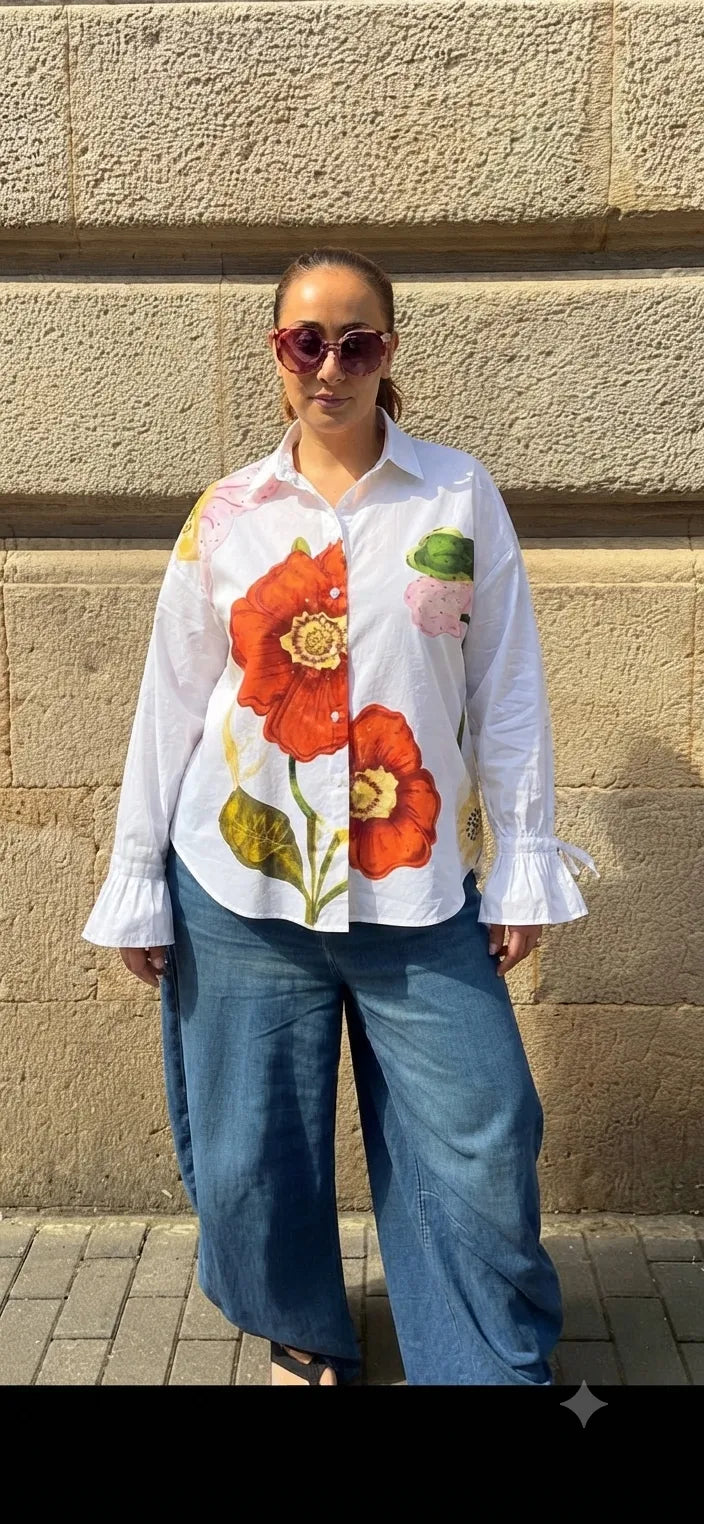 Hand Painted Cotton Shirt