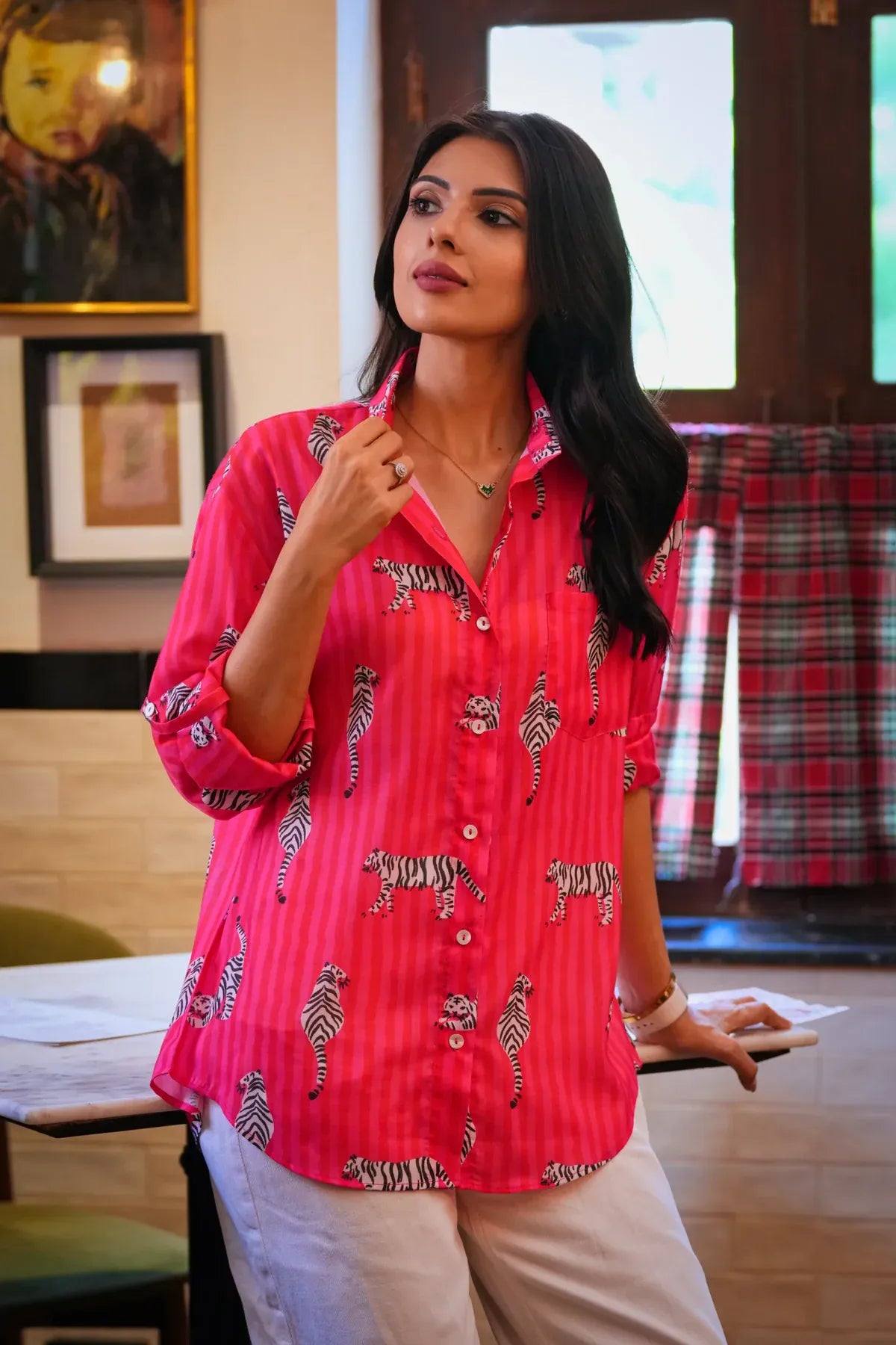 Elina Printed Cotton Shirt