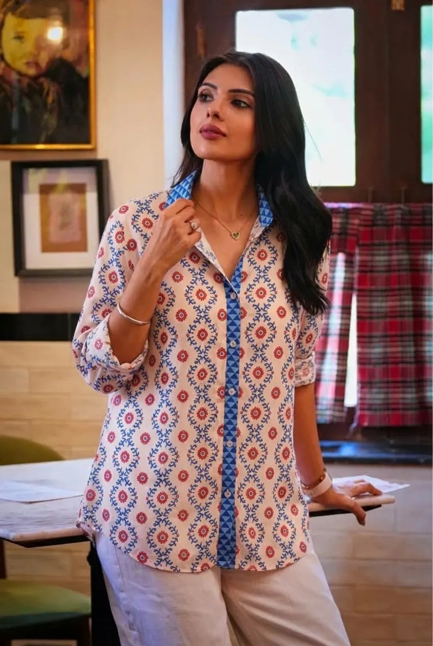 Elina Printed Cotton Shirt
