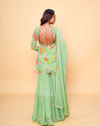 Sana Floral Pista (With Sleeves)