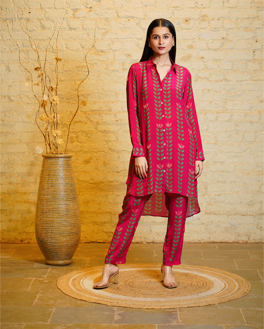 SANIA BIG LEAVES  - PINK