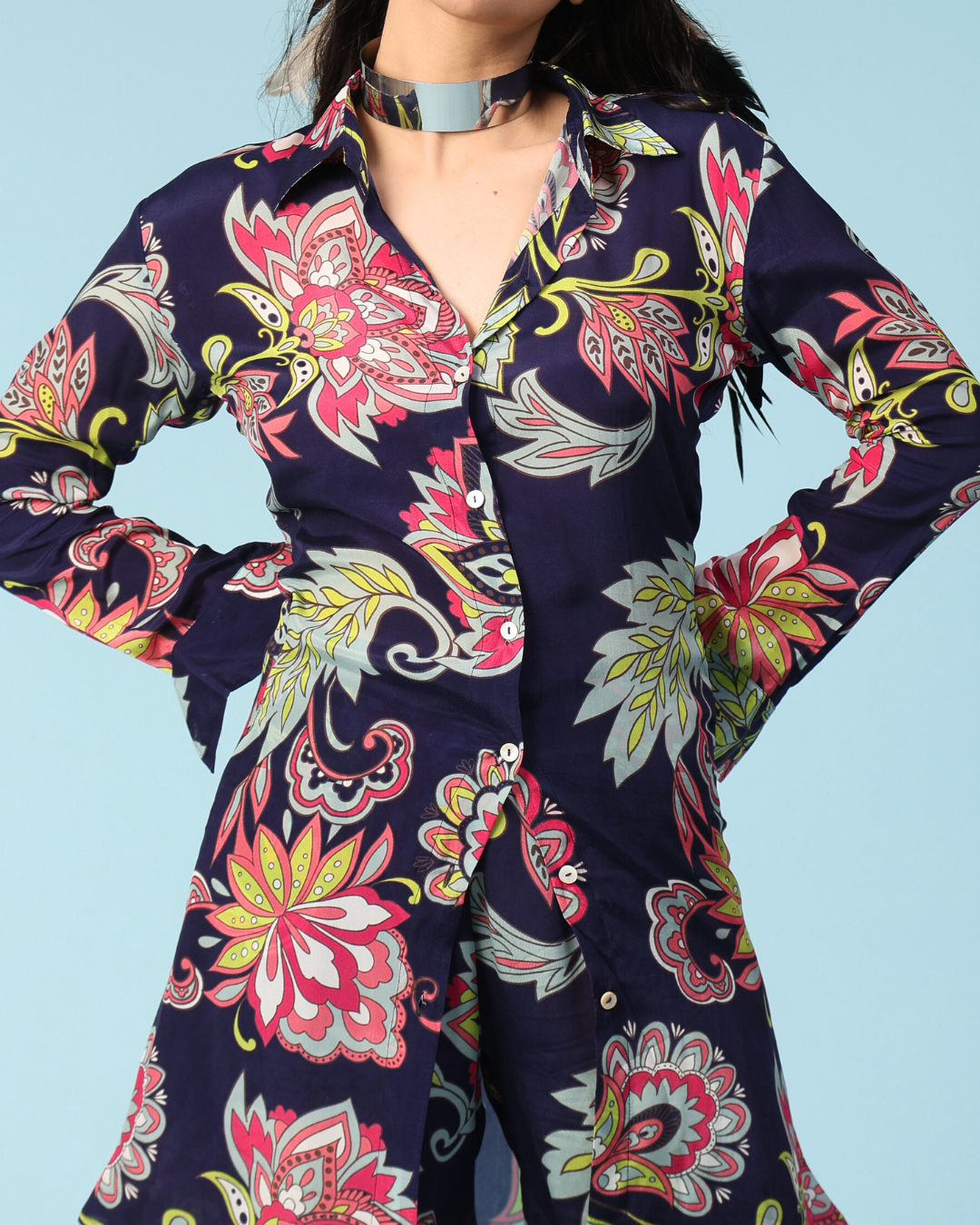 SANIA NEW FLOWER  - NAVY BLUE