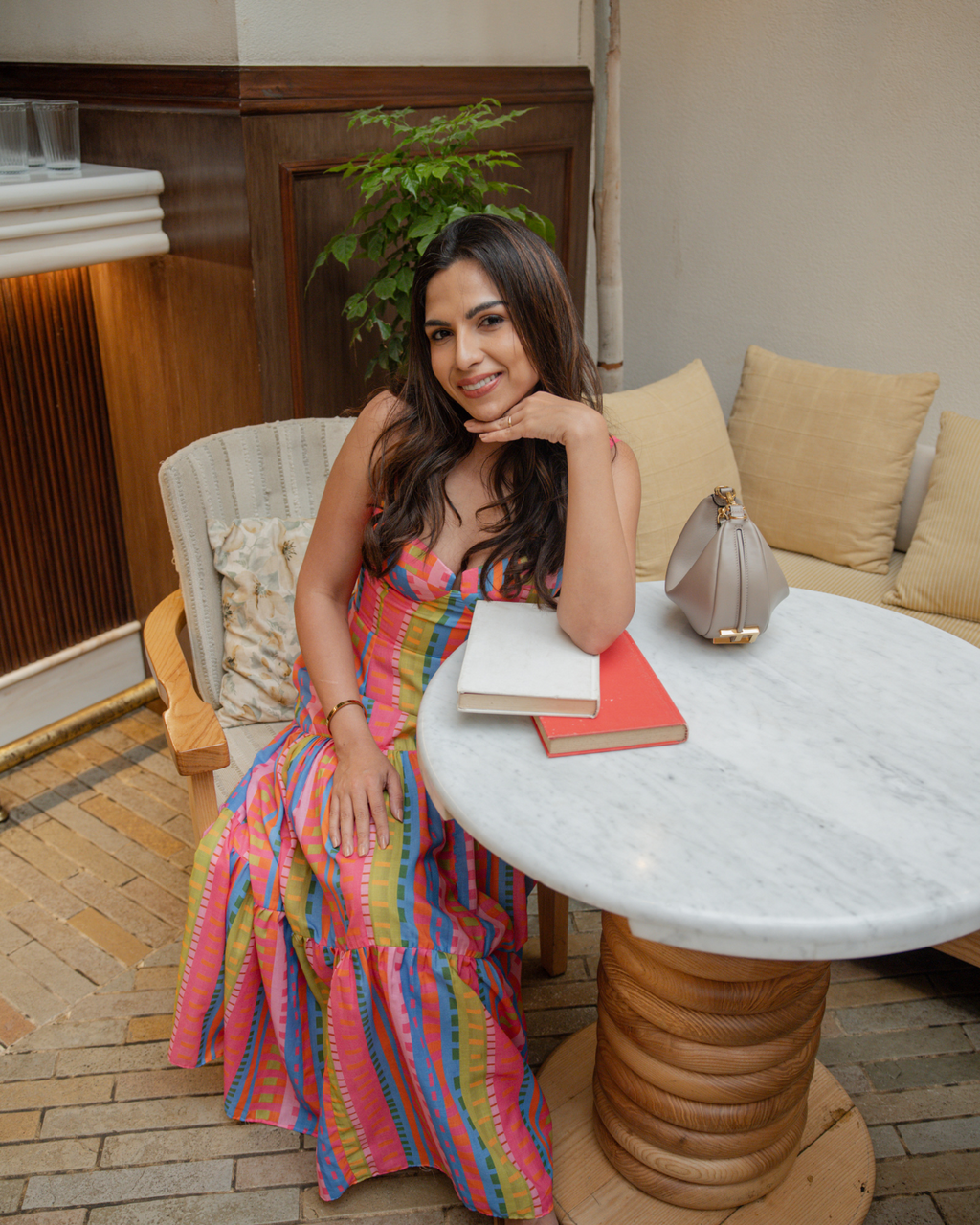 Sunset Carnival Cotton Maxi Dress