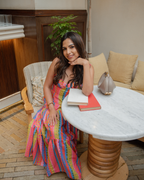 Sunset Carnival Cotton Maxi Dress