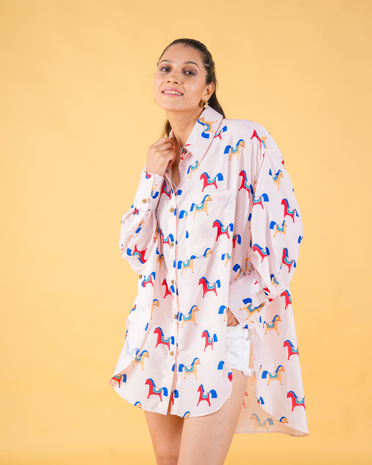 SAYRA BOYFRIEND SHIRT (PRINTED)