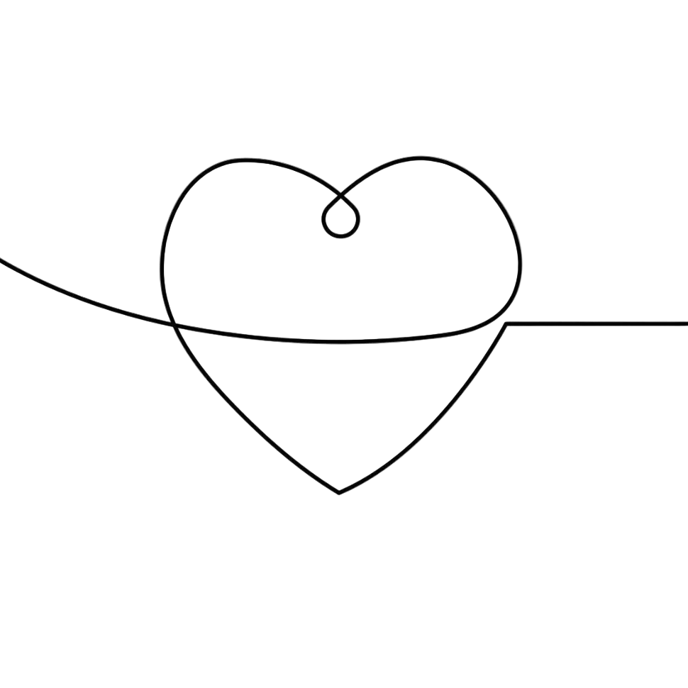Heart shape with a line through it