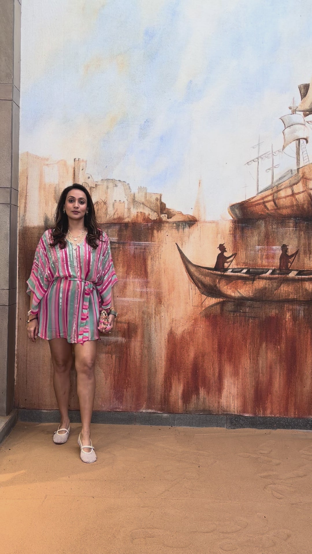 Nysa Multicolor Short Kaftan Dress
