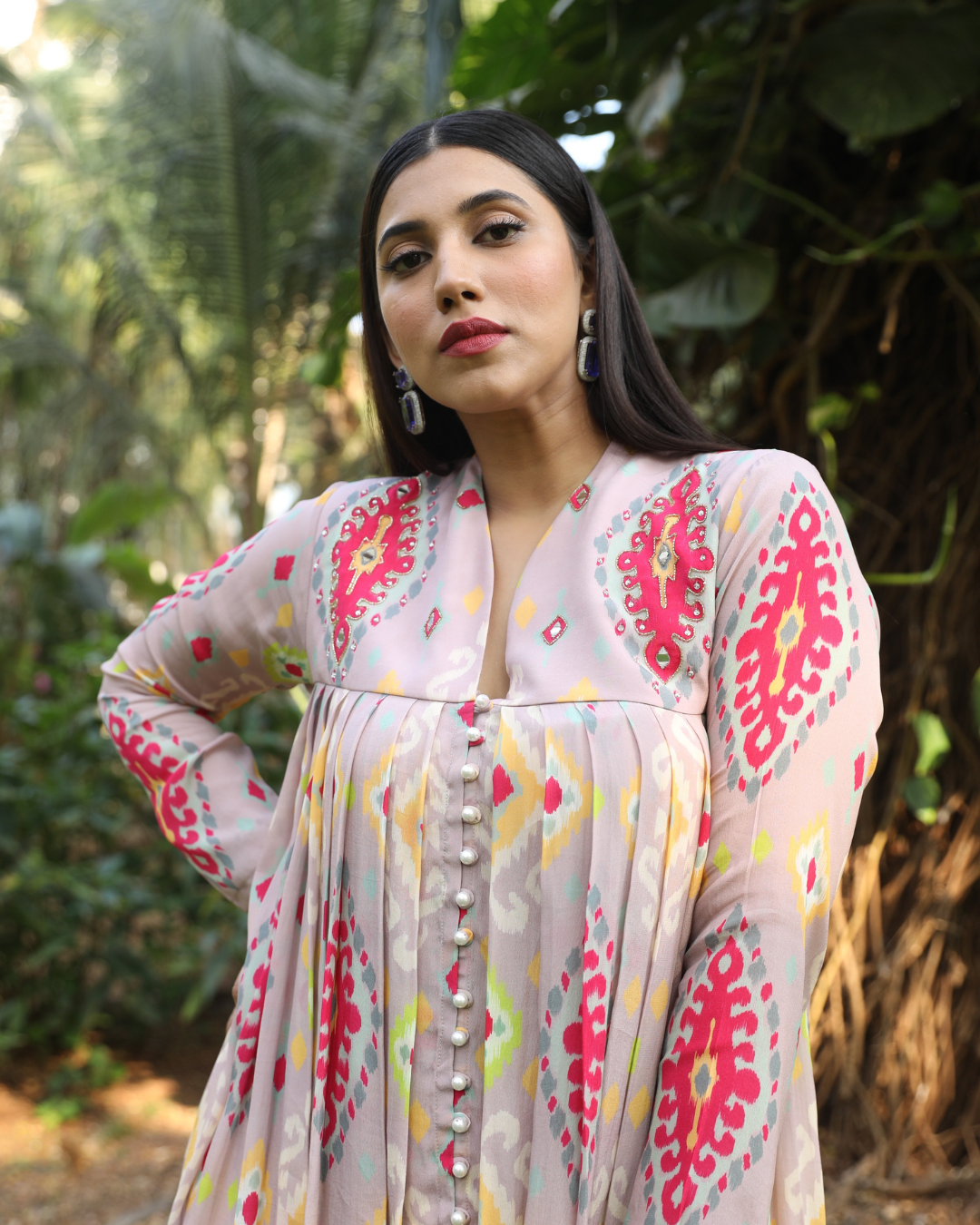 Kurti with long jacket 2025 pattern